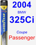 Passenger Wiper Blade for 2004 BMW 325Ci - Hybrid