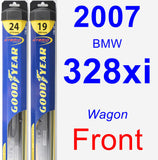 Front Wiper Blade Pack for 2007 BMW 328xi - Hybrid