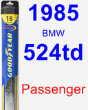 Passenger Wiper Blade for 1985 BMW 524td - Hybrid