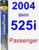 Passenger Wiper Blade for 2004 BMW 525i - Hybrid