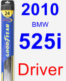 Driver Wiper Blade for 2010 BMW 525i - Hybrid