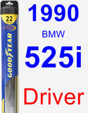 Driver Wiper Blade for 1990 BMW 525i - Hybrid