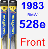 Front Wiper Blade Pack for 1983 BMW 528e - Hybrid