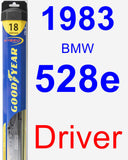 Driver Wiper Blade for 1983 BMW 528e - Hybrid
