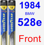 Front Wiper Blade Pack for 1984 BMW 528e - Hybrid