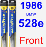 Front Wiper Blade Pack for 1986 BMW 528e - Hybrid