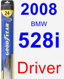 Driver Wiper Blade for 2008 BMW 528i - Hybrid