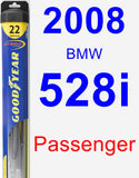 Passenger Wiper Blade for 2008 BMW 528i - Hybrid
