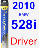 Driver Wiper Blade for 2010 BMW 528i - Hybrid
