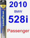 Passenger Wiper Blade for 2010 BMW 528i - Hybrid