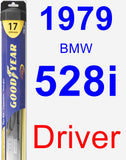 Driver Wiper Blade for 1979 BMW 528i - Hybrid