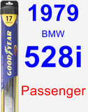 Passenger Wiper Blade for 1979 BMW 528i - Hybrid