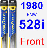 Front Wiper Blade Pack for 1980 BMW 528i - Hybrid