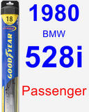 Passenger Wiper Blade for 1980 BMW 528i - Hybrid