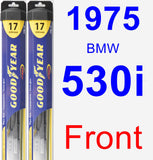 Front Wiper Blade Pack for 1975 BMW 530i - Hybrid