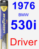 Driver Wiper Blade for 1976 BMW 530i - Hybrid