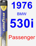 Passenger Wiper Blade for 1976 BMW 530i - Hybrid