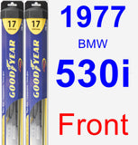 Front Wiper Blade Pack for 1977 BMW 530i - Hybrid