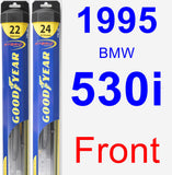 Front Wiper Blade Pack for 1995 BMW 530i - Hybrid