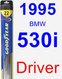 Driver Wiper Blade for 1995 BMW 530i - Hybrid
