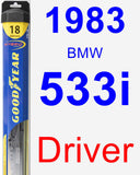 Driver Wiper Blade for 1983 BMW 533i - Hybrid