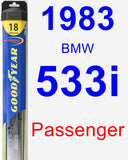 Passenger Wiper Blade for 1983 BMW 533i - Hybrid