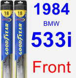 Front Wiper Blade Pack for 1984 BMW 533i - Hybrid