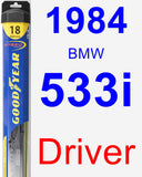 Driver Wiper Blade for 1984 BMW 533i - Hybrid