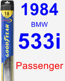 Passenger Wiper Blade for 1984 BMW 533i - Hybrid
