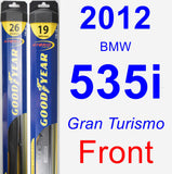Front Wiper Blade Pack for 2012 BMW 535i - Hybrid