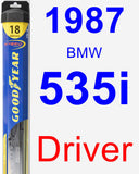 Driver Wiper Blade for 1987 BMW 535i - Hybrid