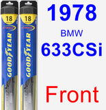 Front Wiper Blade Pack for 1978 BMW 633CSi - Hybrid