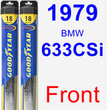 Front Wiper Blade Pack for 1979 BMW 633CSi - Hybrid