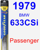 Passenger Wiper Blade for 1979 BMW 633CSi - Hybrid