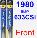 Front Wiper Blade Pack for 1980 BMW 633CSi - Hybrid