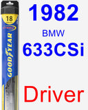 Driver Wiper Blade for 1982 BMW 633CSi - Hybrid