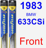 Front Wiper Blade Pack for 1983 BMW 633CSi - Hybrid