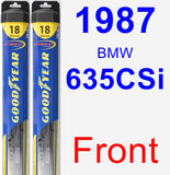 Front Wiper Blade Pack for 1987 BMW 635CSi - Hybrid