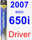 Driver Wiper Blade for 2007 BMW 650i - Hybrid