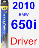Driver Wiper Blade for 2010 BMW 650i - Hybrid