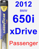 Passenger Wiper Blade for 2012 BMW 650i xDrive - Hybrid