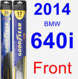 Front Wiper Blade Pack for 2014 BMW 640i - Hybrid