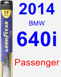 Passenger Wiper Blade for 2014 BMW 640i - Hybrid