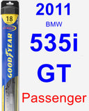 Passenger Wiper Blade for 2011 BMW 535i GT - Hybrid