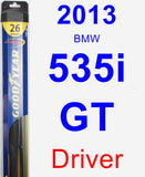 Driver Wiper Blade for 2013 BMW 535i GT - Hybrid