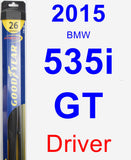 Driver Wiper Blade for 2015 BMW 535i GT - Hybrid