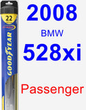 Passenger Wiper Blade for 2008 BMW 528xi - Hybrid