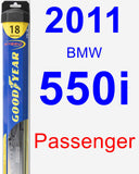 Passenger Wiper Blade for 2011 BMW 550i - Hybrid