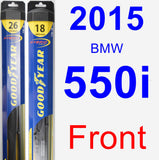 Front Wiper Blade Pack for 2015 BMW 550i - Hybrid