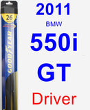 Driver Wiper Blade for 2011 BMW 550i GT - Hybrid